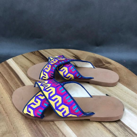 Vince Camuto Multicolor Slides Sandals Slip On Womens Size 7 B - Picture 3 of 7